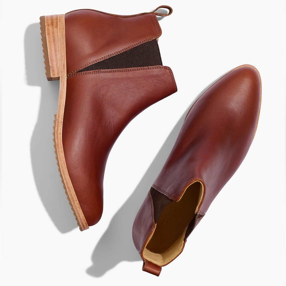 Nisolo Everyday Chelsea Boot in Cognac Size 8.5